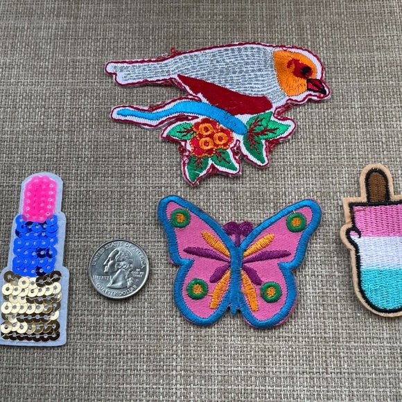 Embroidery Patches Iron On Multi Color for Clothes Craft Accessories Lot of 4 - Picture 7 of 8